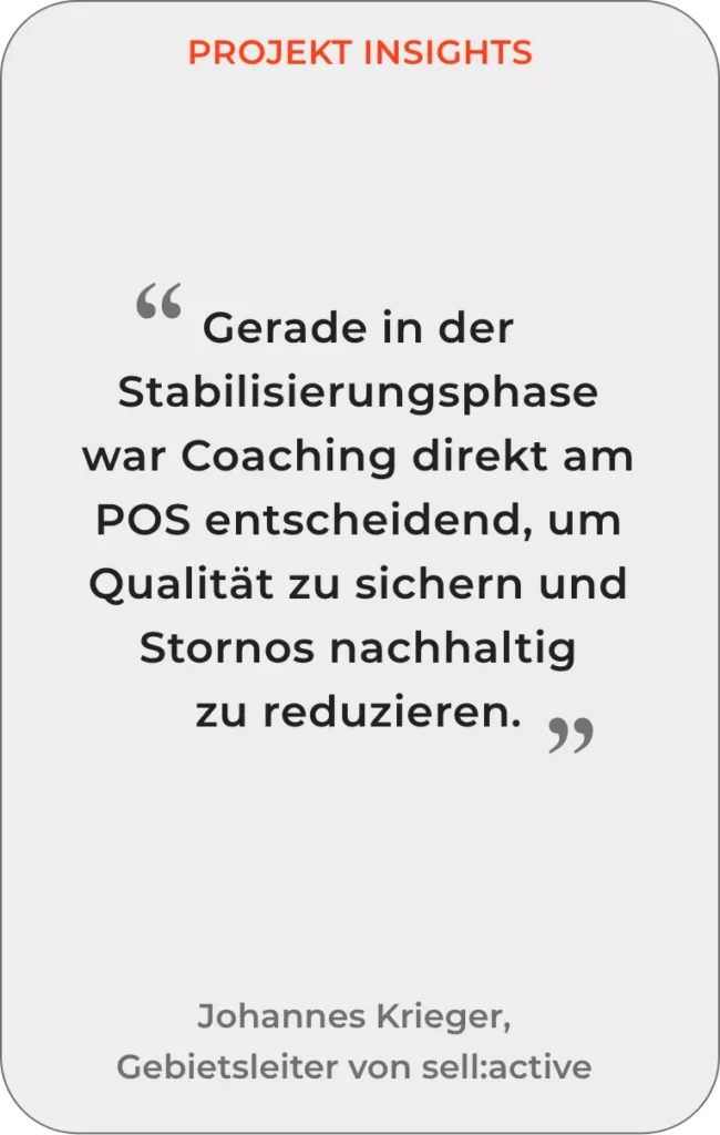 Projekt Insights einer POS Promotion Agentur: Coaching und Qualitätssteuerung direkt am Point of Sale durch sell:active